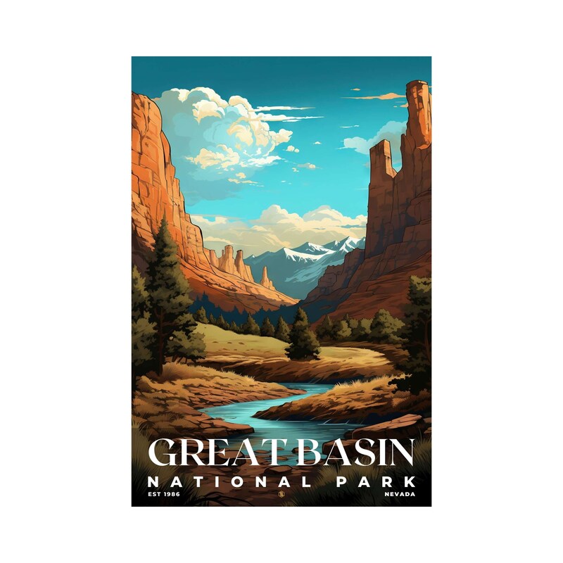 Great Basin National Park Poster, Travel Art, Office Poster, Home Decor | S7